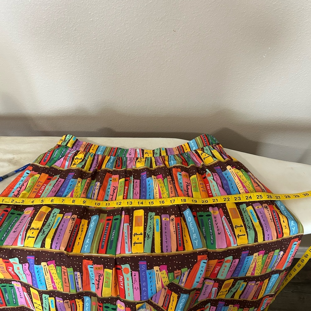 Colorful Book Print Women's Skirt - Picture 6 of 11
